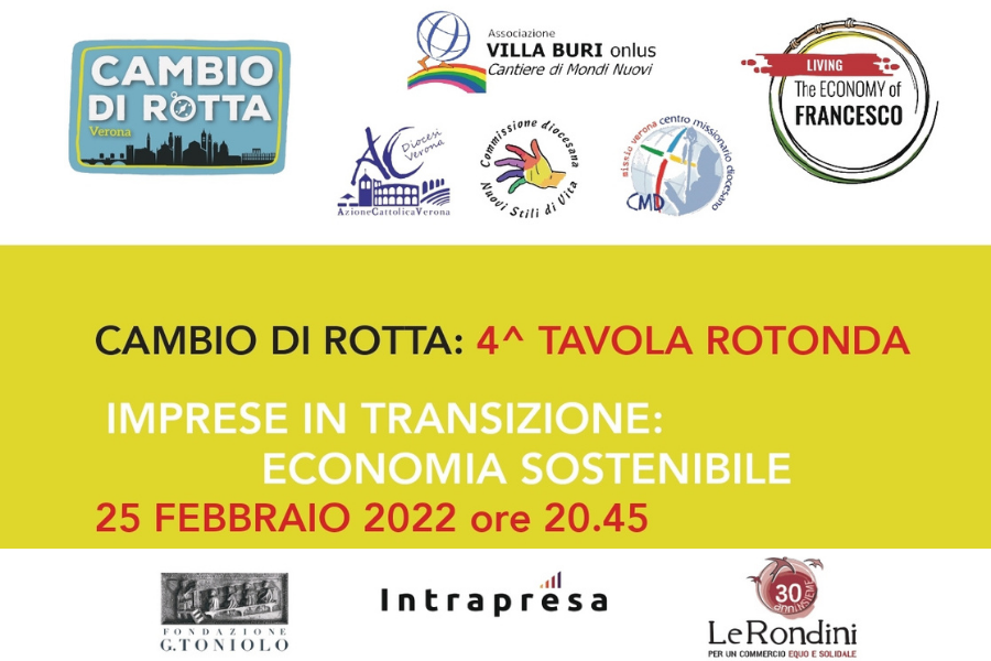 PROGETTO CAMBIO DI ROTTA, LA QUARTA TAVOLA ROTONDA VENERDÌ 25 FEBBRAIO