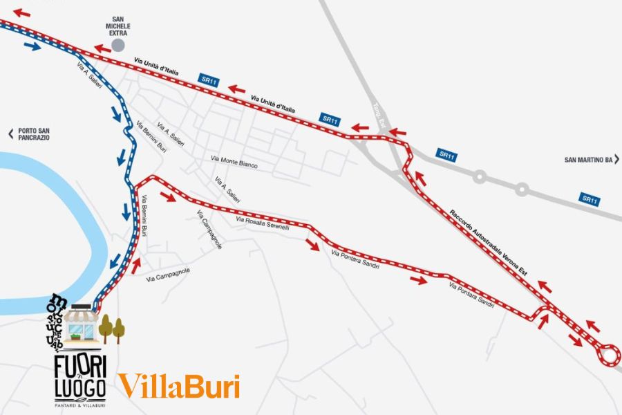 Cambia la viabilità per Villa Buri